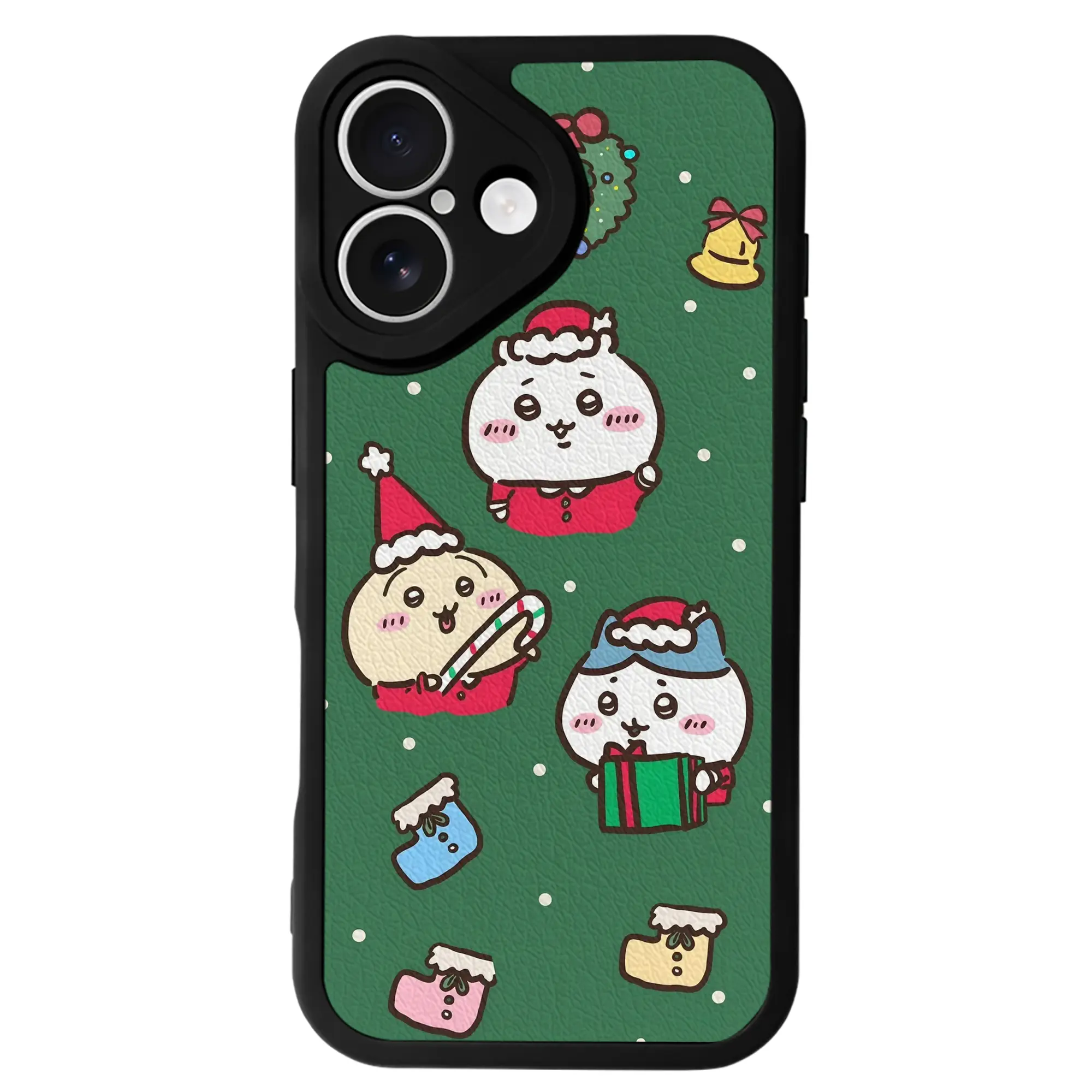 ちいかわクリスマス限定｜冬新作・SNSで話題 - IPhone 16シリーズ対応 ・ シリコンスマホケース ・ レザー調 ・ 高精度フィット ・ 耐衝撃 ・ ワイヤレス充電対応 ・ 精密カット